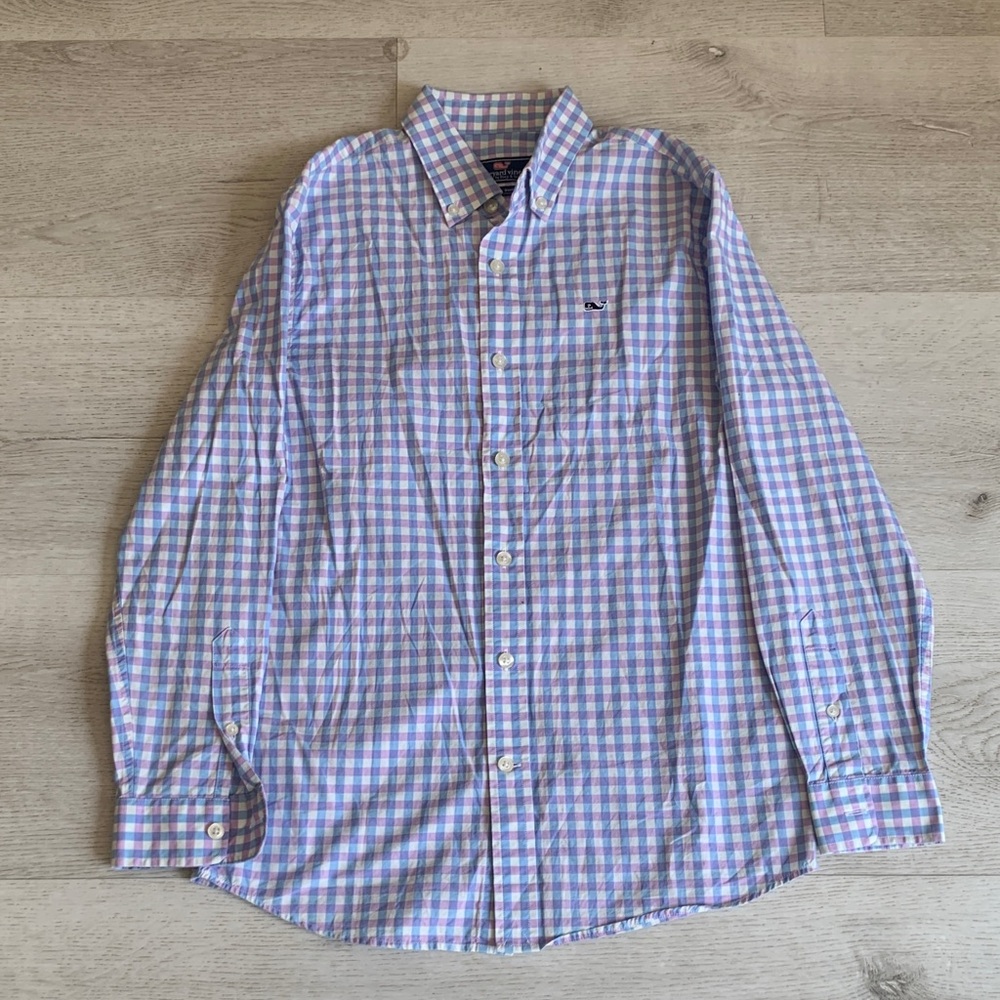 Vineyard Vines Boys Kids Checkered Button Down Shirt